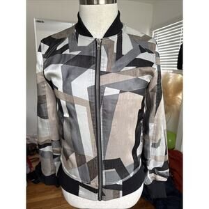 Frere Men's Geometric Bomber Jacket Custom Size S Chest 38